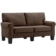 2místná pohovka hnědá textil - Pohovka
