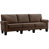 3místná pohovka hnědá textil - Pohovka