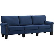 3místná pohovka modrá textil - Pohovka