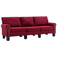 3místná pohovka vínová textil - Pohovka