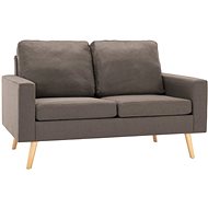 2místná pohovka taupe textil - Pohovka