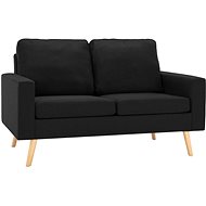 2místná pohovka černá textil - Pohovka