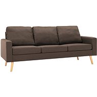 3místná pohovka hnědá textil - Pohovka