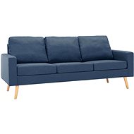 3místná pohovka modrá textil - Pohovka