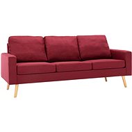 3místná pohovka vínová textil - Pohovka
