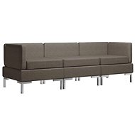 3dílná sedací souprava textil taupe - Sedací souprava
