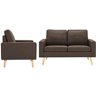 2dílná sedací souprava textil hnědá - Sedací souprava