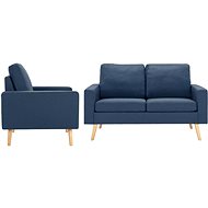 2dílná sedací souprava textil modrá - Sedací souprava