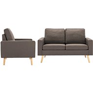 2dílná sedací souprava textil taupe - Sedací souprava