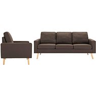 2dílná sedací souprava textil hnědá - Sedací souprava