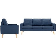 2dílná sedací souprava textil modrá - Sedací souprava
