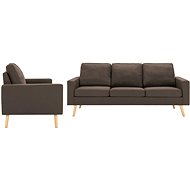 2dílná sedací souprava textil hnědá - Sedací souprava