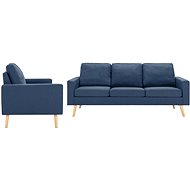 2dílná sedací souprava textil modrá - Sedací souprava