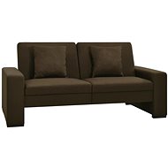 Rozkládací pohovka hnědá textil - Pohovka