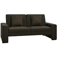 Rozkládací pohovka tmavě hnědá textil - Pohovka