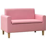 2 seater child seat pink faux leather - Children's sofa