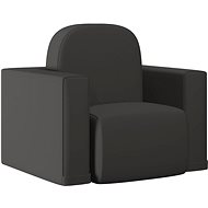 Dětské křeslo 2 v 1 černé umělá kůže - Children's Chair