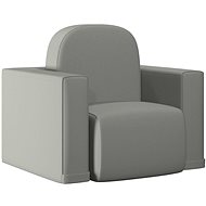 Dětské křeslo 2 v 1 šedé umělá kůže - Children's Chair