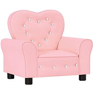 Dětské křeslo růžové umělá kůže - Children's Chair