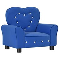 Dětské křeslo modré umělá kůže - Children's Chair