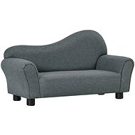 Children's seat grey textile - Children's sofa