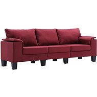 3místná pohovka vínová textil - Pohovka