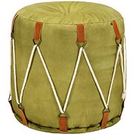 Seating pouf green 40 × 40 cm cotton canvas - Pillow Seat