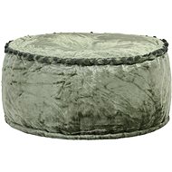 Kulatý taburet samet 40 × 20 cm zelený - Ottoman