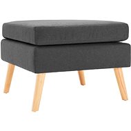 Podnožka tmavě šedá textil - Footstool