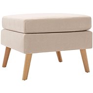 Podnožka krémová textil - Footstool