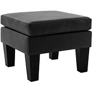 Podnožka černá umělá kůže - Footstool