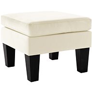 Podnožka krémová umělá kůže - Footstool