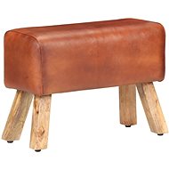 Lavice 58 cm hnědá pravá kůže - Footstool