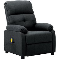 Masážní polohovací křeslo tmavě šedé textil - Massage Chair