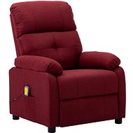 Masážní polohovací křeslo vínové textil - Massage Chair