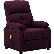 Masážní polohovací křeslo vínové textil - Massage Chair