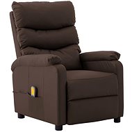 Masážní polohovací křeslo hnědé umělá kůže - Massage Chair