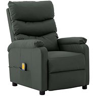 Masážní polohovací křeslo šedé umělá kůže - Massage Chair