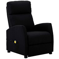 Masážní polohovací křeslo černé textil - Massage Chair