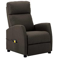 Masážní polohovací křeslo taupe textil - Massage Chair