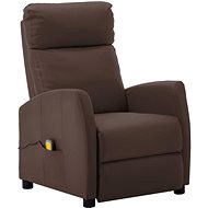 Masážní polohovací křeslo hnědé umělá kůže - Massage Chair