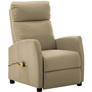 Masážní polohovací křeslo cappuccino umělá kůže - Massage Chair
