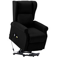 Masážní zvedací křeslo černé textil - Massage Chair