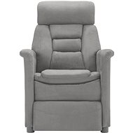 Masážní křeslo světle šedé umělá broušená kůže - Massage Chair