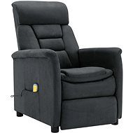 Masážní křeslo tmavě šedé umělá broušená kůže - Massage Chair
