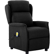 Masážní polohovací křeslo černé textil - Massage Chair