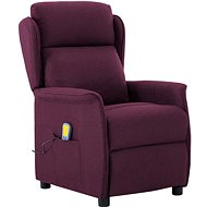 Masážní polohovací křeslo fialové textil - Massage Chair