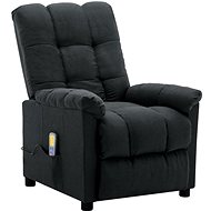 Masážní polohovací křeslo tmavě šedé textil - Massage Chair