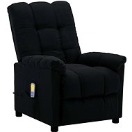 Masážní polohovací křeslo černé textil - Massage Chair