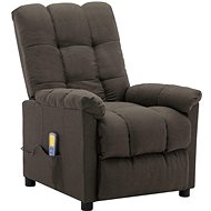 Masážní polohovací křeslo taupe textil - Massage Chair